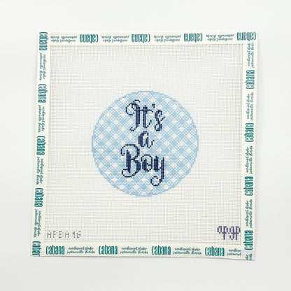 It's a Boy Gingham Round