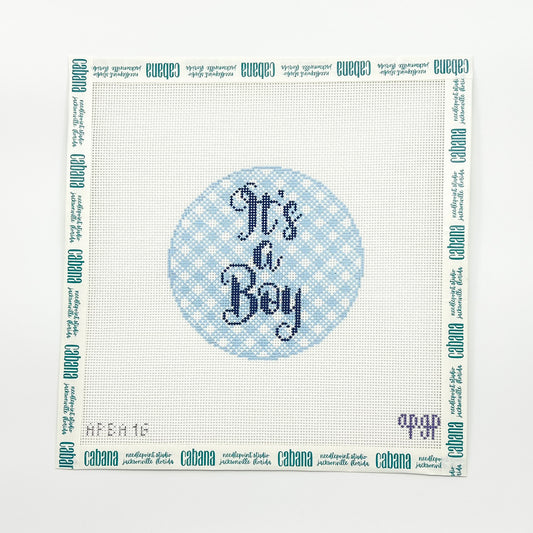 It's a Boy Gingham Round