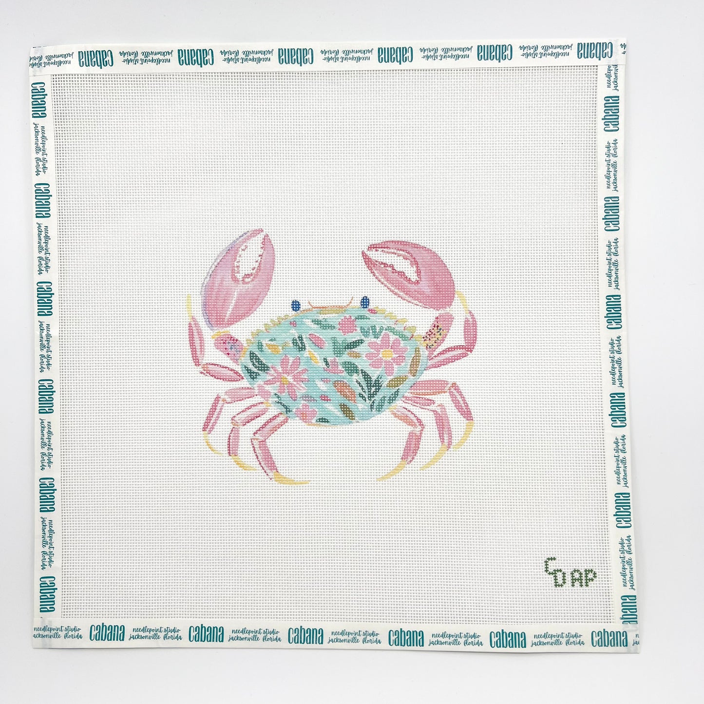Floral Watercolor Crab