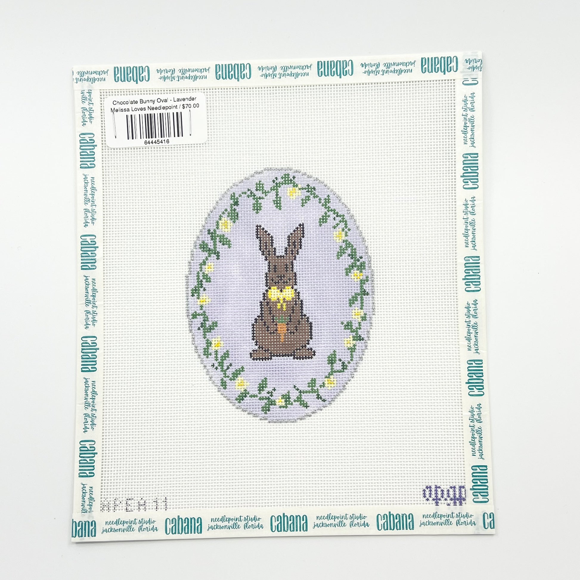 Chocolate Bunny Oval - Lavender