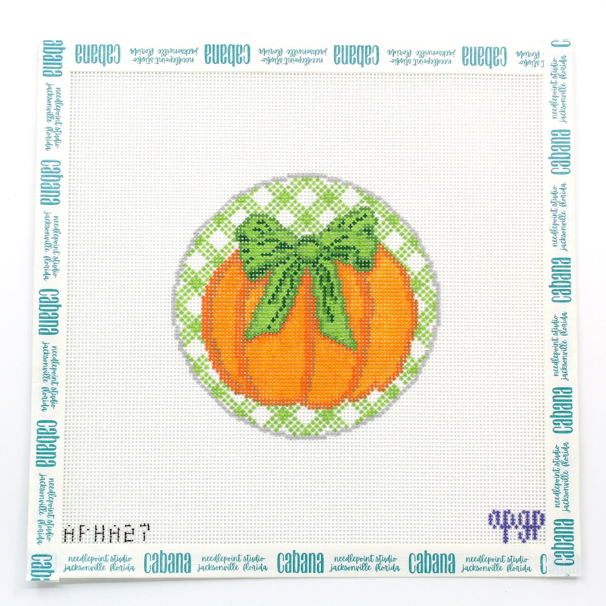 Gingham Pumpkin Round