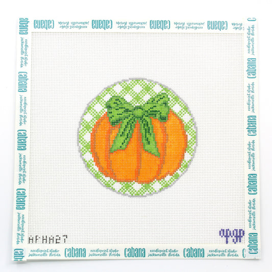 Gingham Pumpkin Round