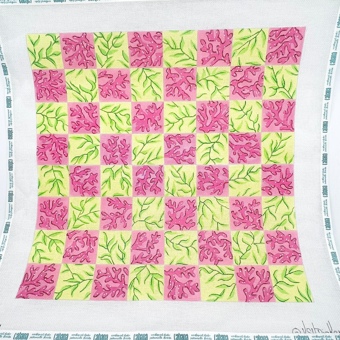 Coral & Vines Chess/Checkers Board
