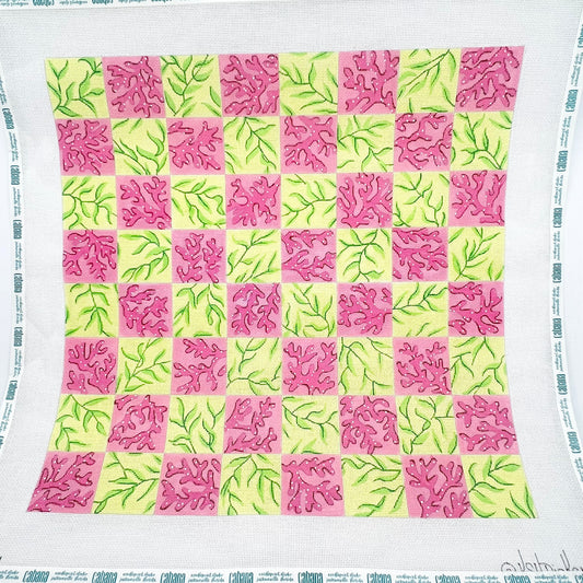 Coral & Vines Chess/Checkers Board