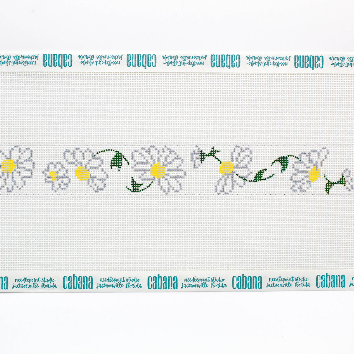 Daisies Dog Collar White Large