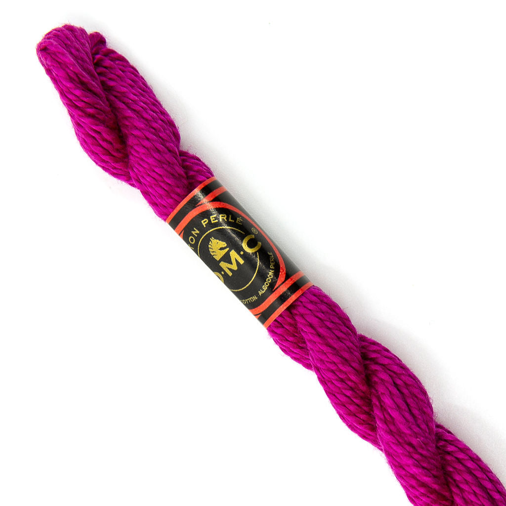DMC 3 Pearl Cotton 718 Metallic Rose Magenta