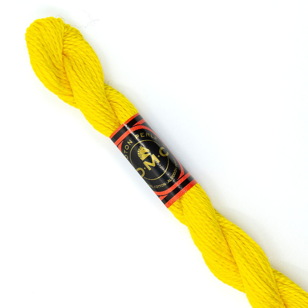 DMC 5 Pearl Cotton 307 Lemon
