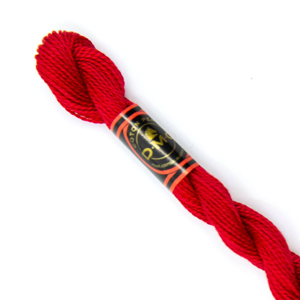 DMC 5 Pearl Cotton 321 Metallic Carmine Red