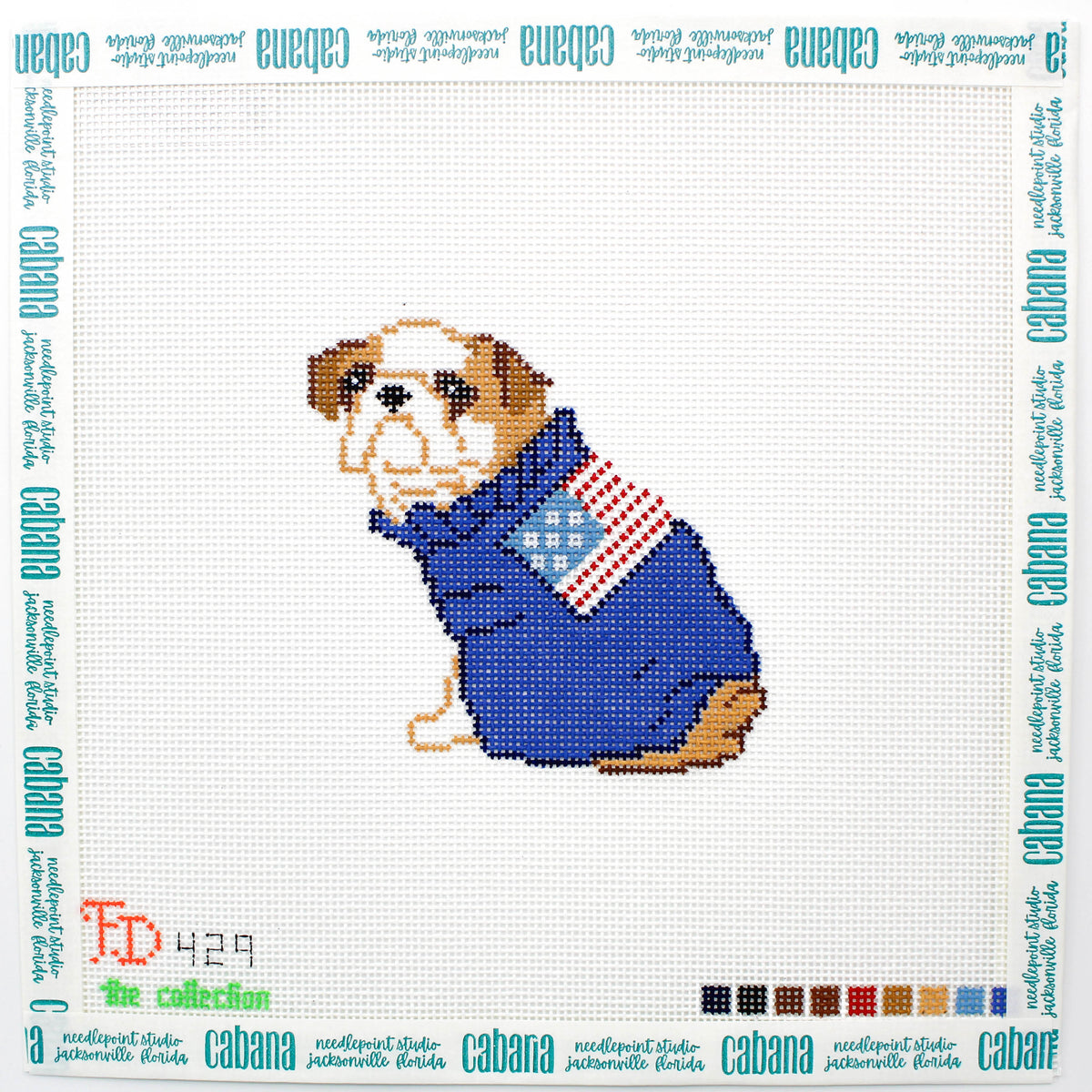English Bulldog US Flag Sweater