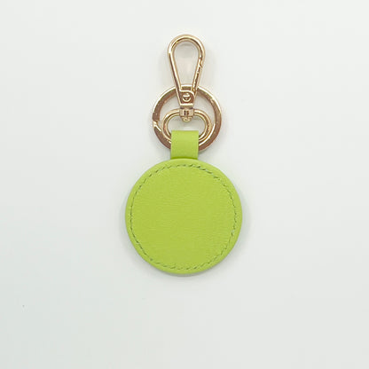 Self Finishing Leather Key Fob Lime