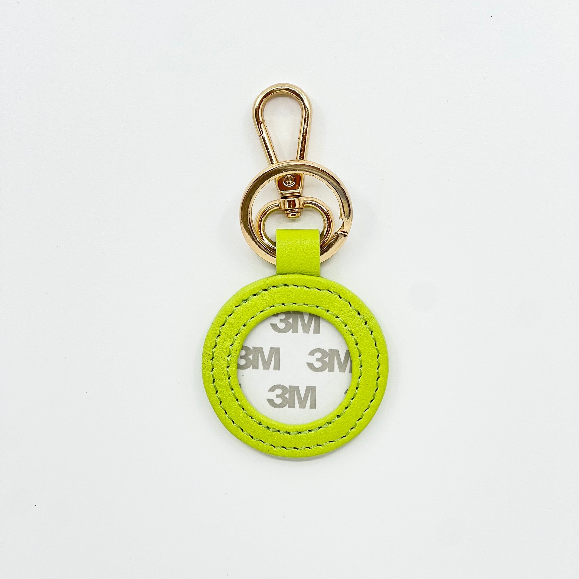 Self Finishing Leather Key Fob Lime