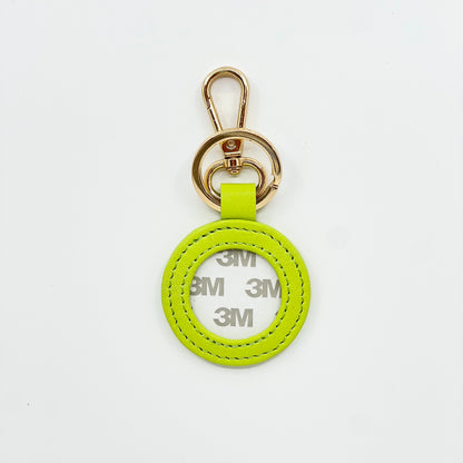 Self Finishing Leather Key Fob Lime