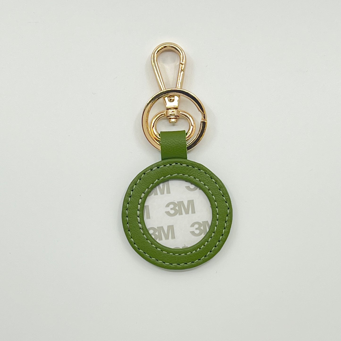 Self Finishing Leather Key Fob Olive