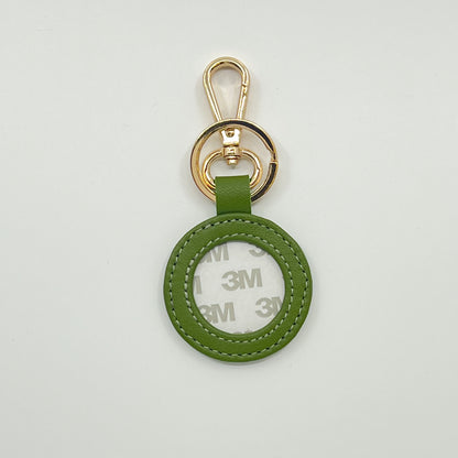 Self Finishing Leather Key Fob Olive