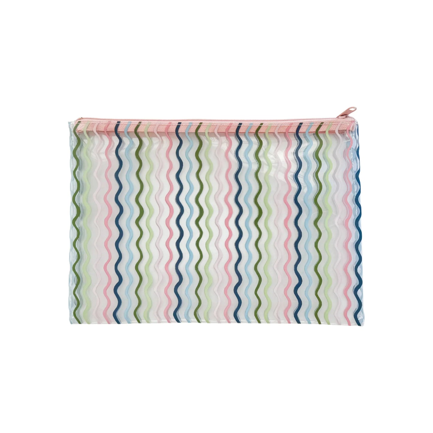 Rainbow Squiggle PVC Project Bag