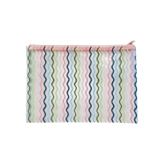 Rainbow Squiggle PVC Project Bag