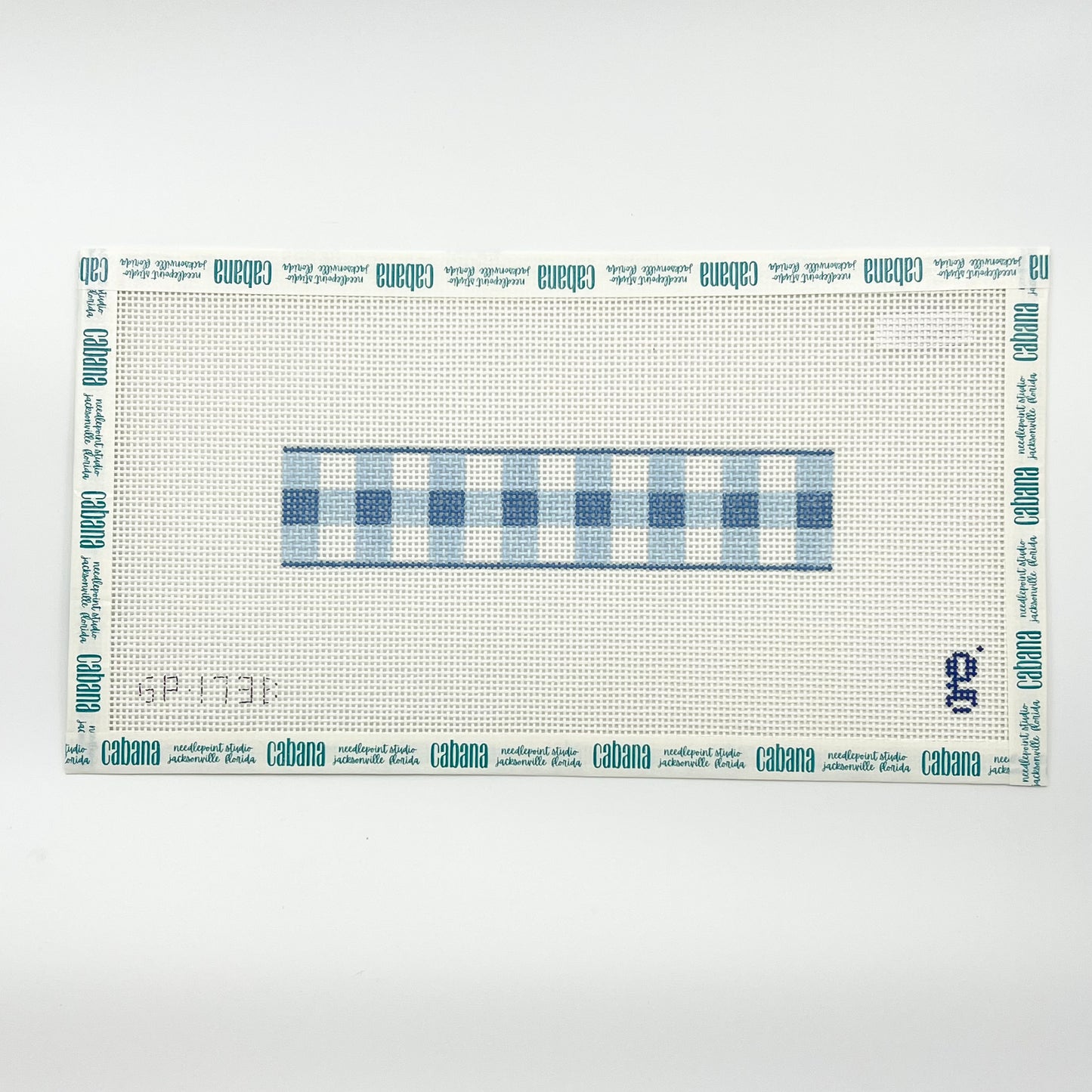Gingham Fob - Light Blue