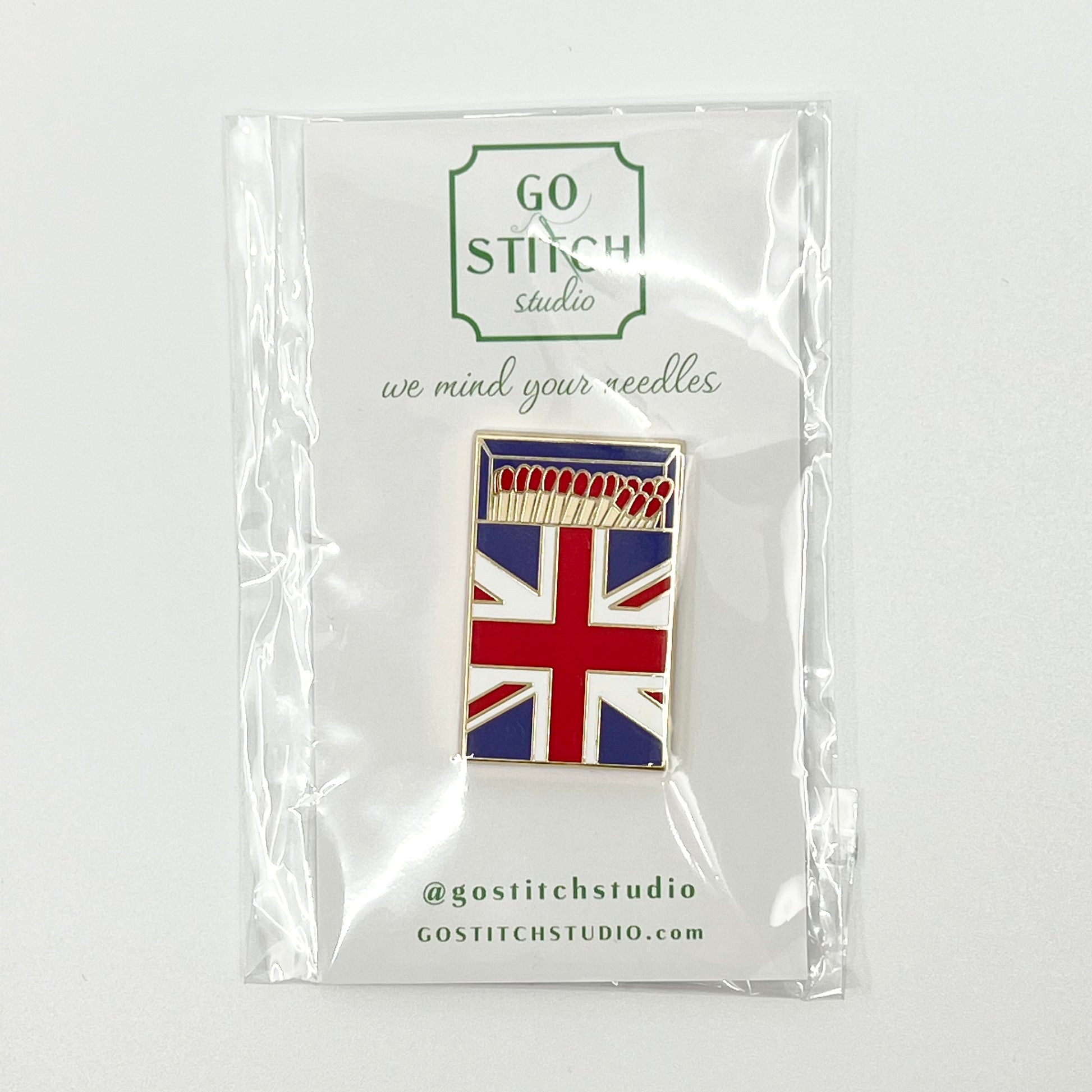 British Flag Matchbox Needle Minder