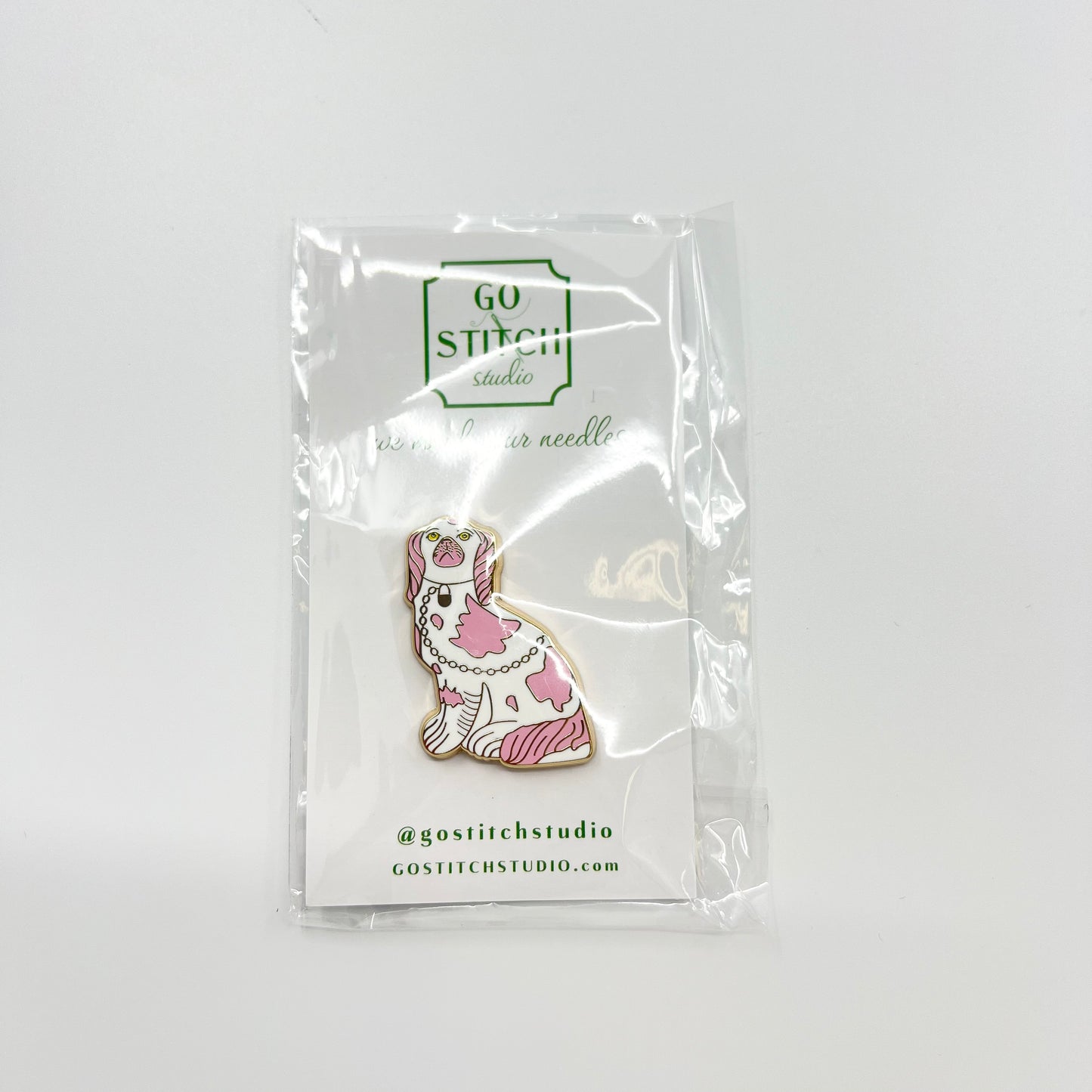 Pink Staffordshire Dog Needle Minder