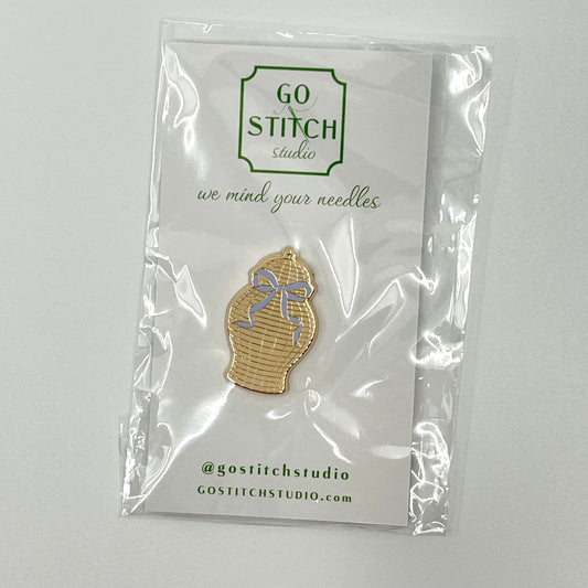 Rattan Ginger Jar Needle Minder