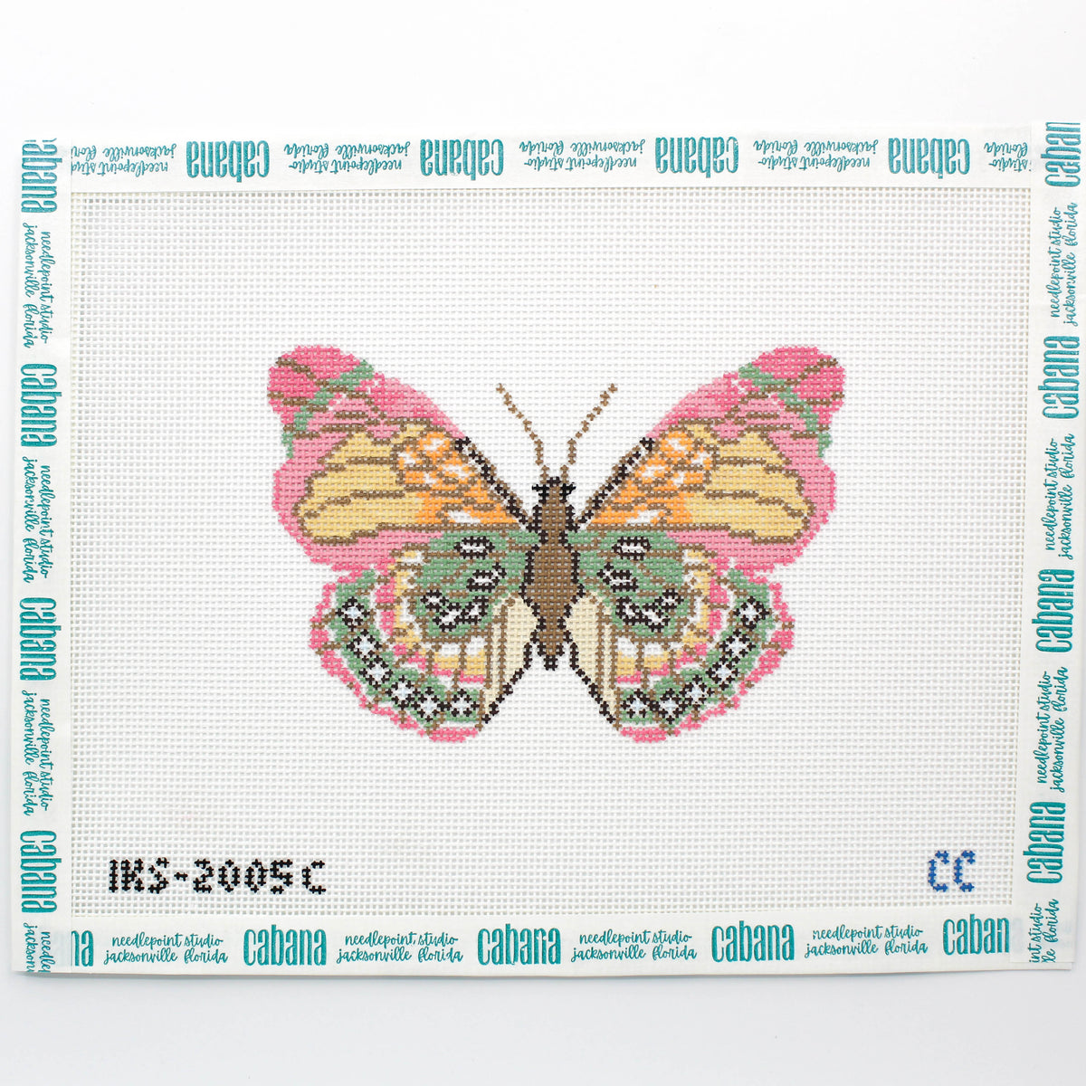 Pink Green Butterfly
