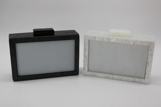 Self Finishing Acrylic Clutch - Black