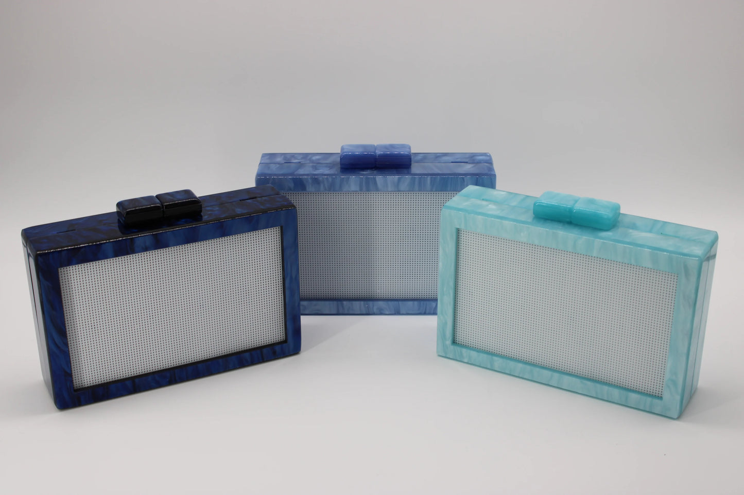 Self Finishing Acrylic Clutch - Royal Blue