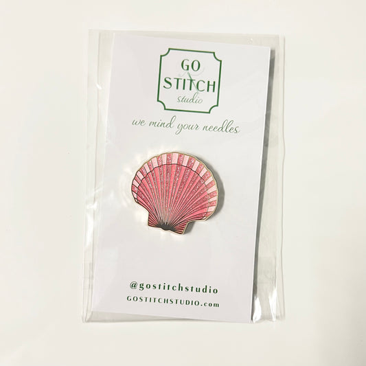 Pink Scallop Shell Needle Minder