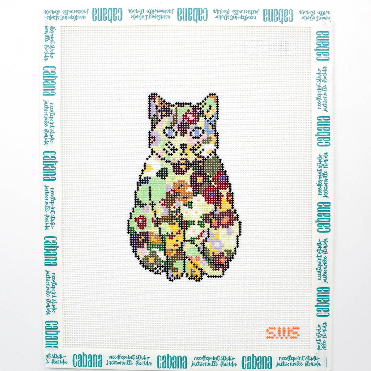 Floral Cat - 18 Mesh
