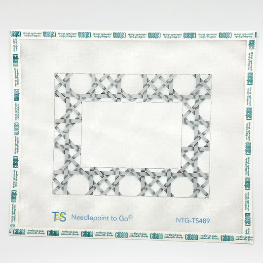 Grey Caning Pattern Frame
