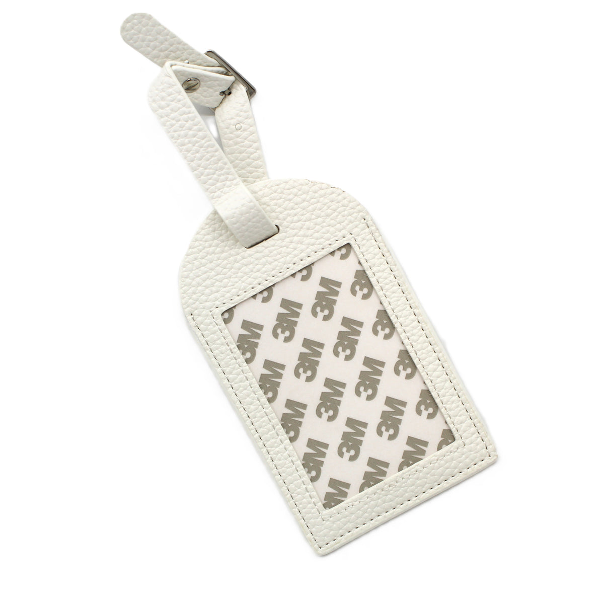 KAN Leather Luggage Tag White