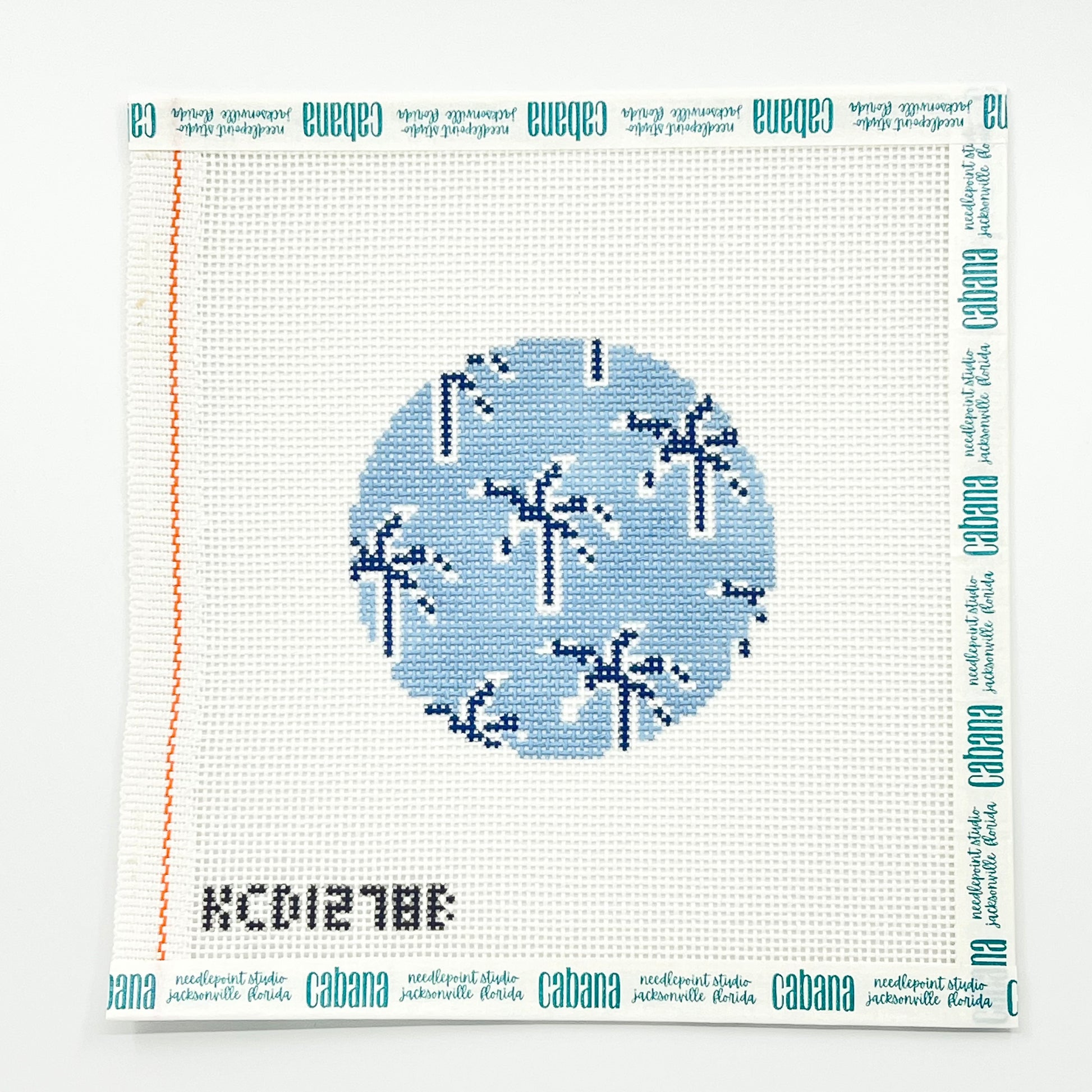 Palm Tree Round - Blue