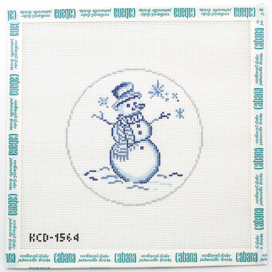 Blue Snowman Ornament