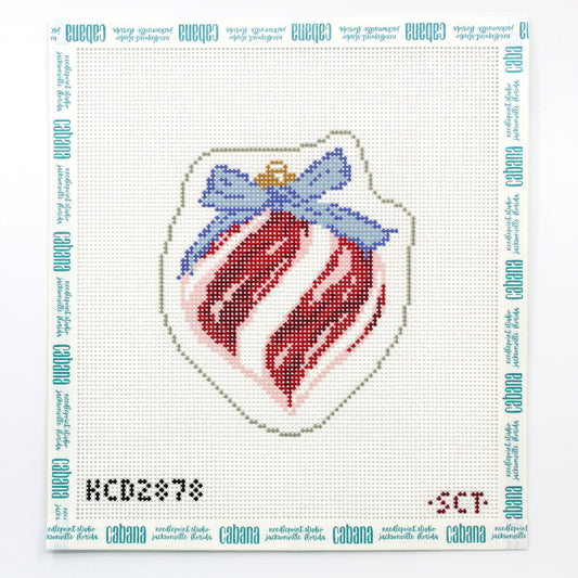 Striped Glass Ornament
