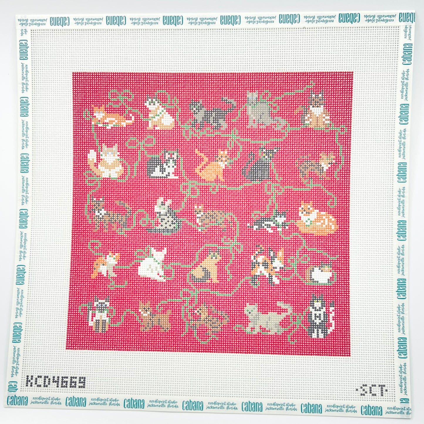 Holiday Cat Square