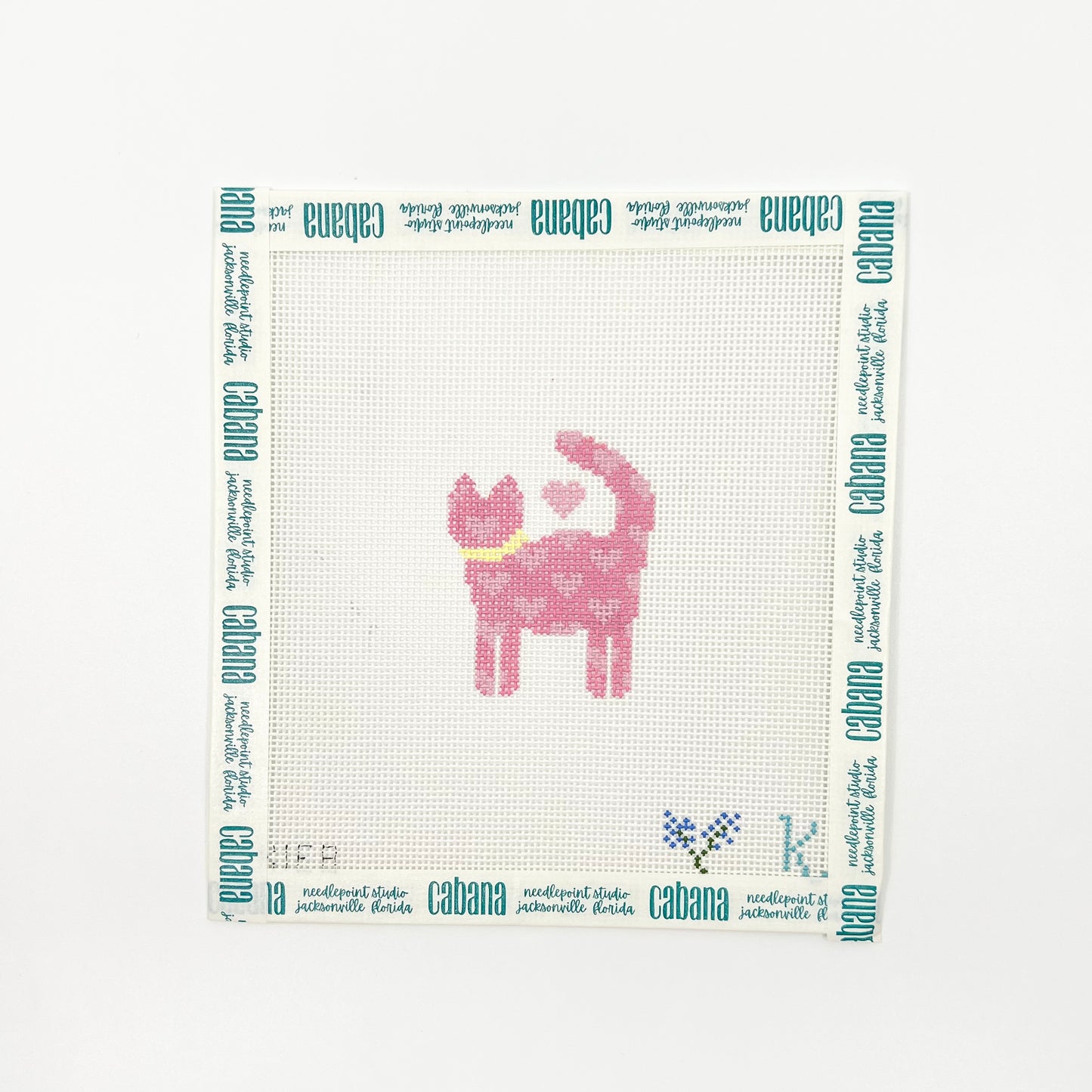 Pink Cat with Hearts