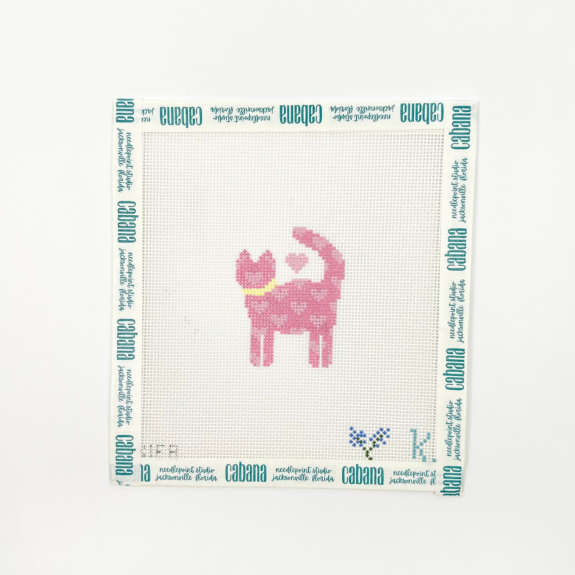 Pink Cat with Hearts