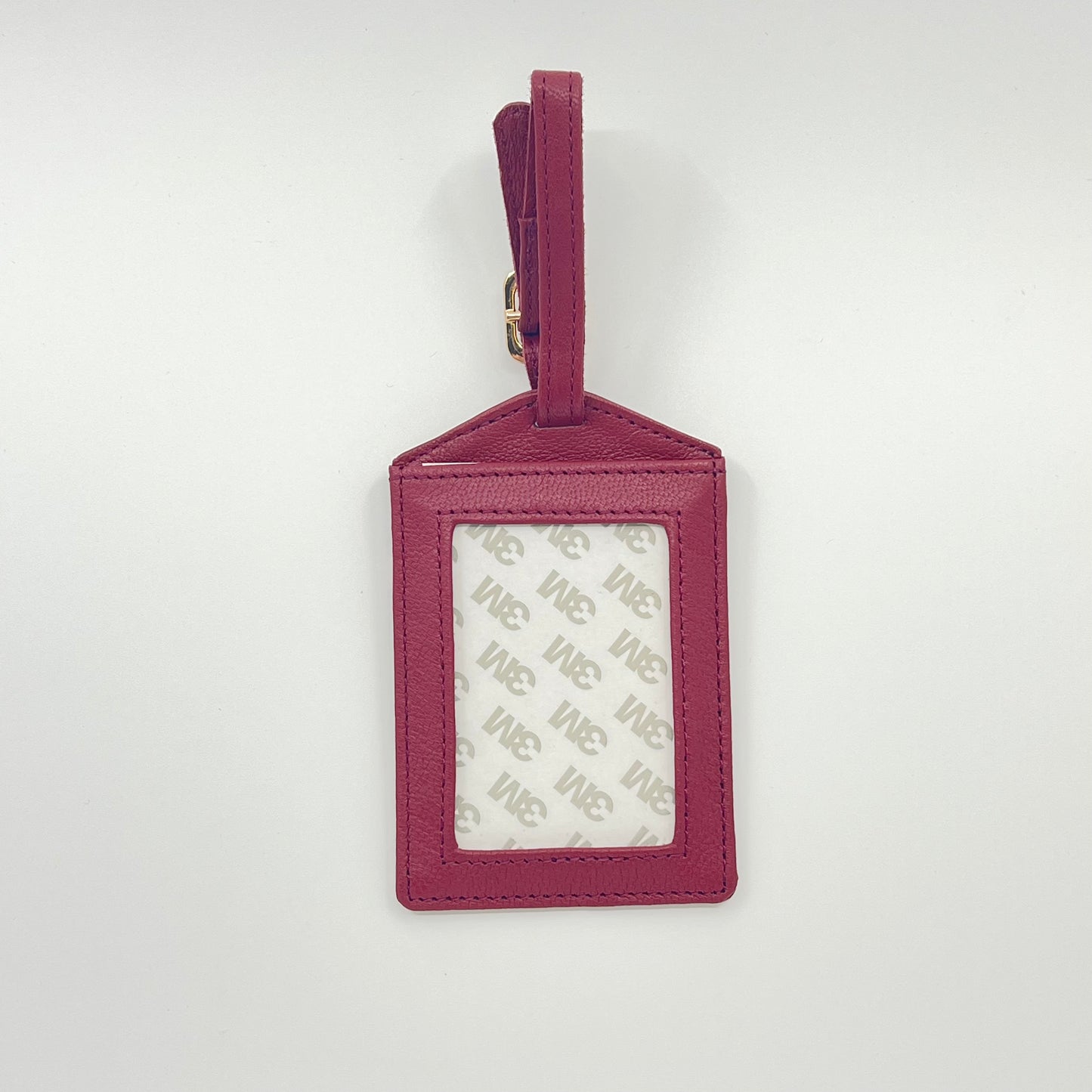 Self Finishing Leather Luggage Tag Cranberry