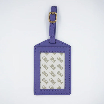 Self Finishing Leather Luggage Tag Lavender
