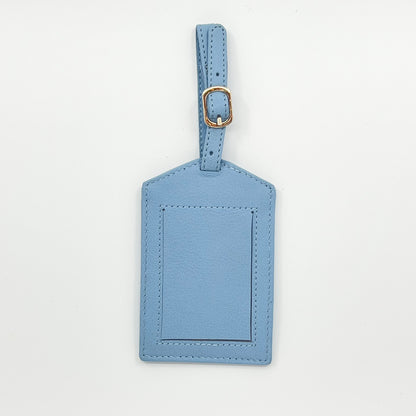 Self Finishing Leather Luggage Tag Lime