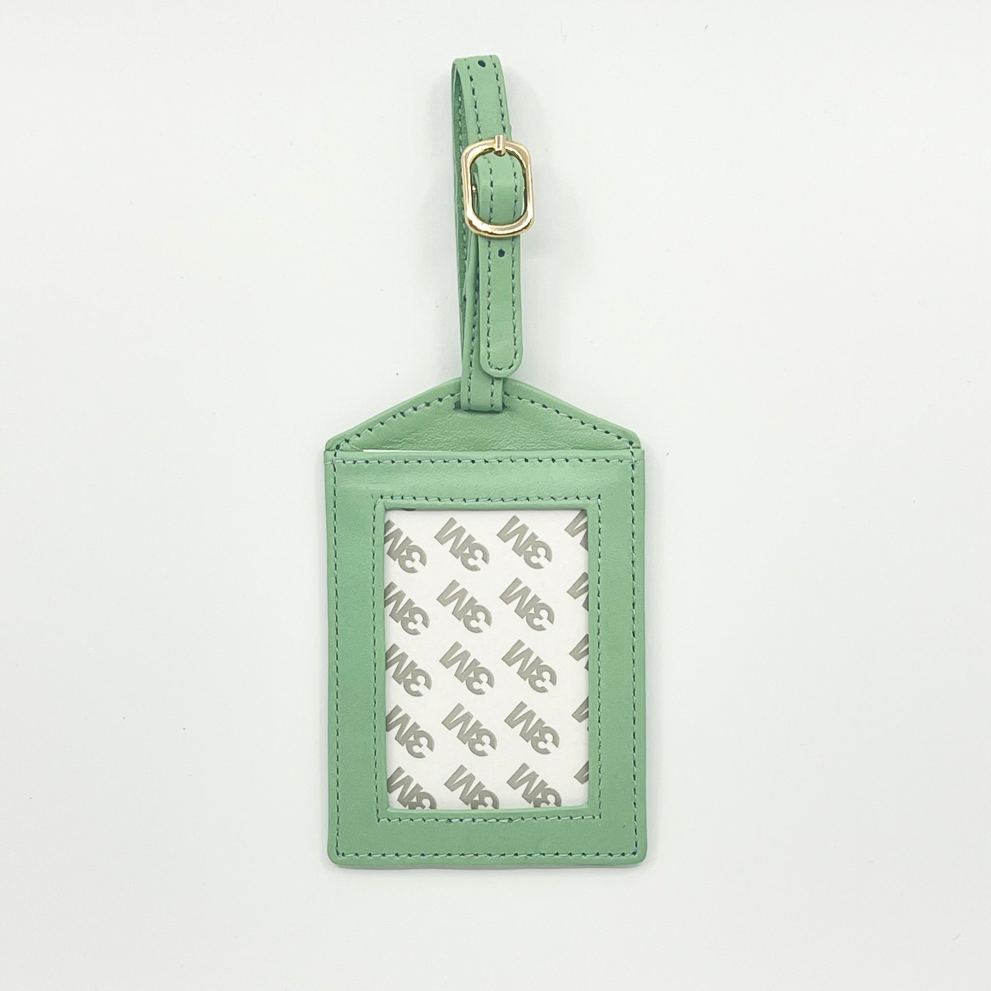 Self Finishing Leather Luggage Tag Smokey Green