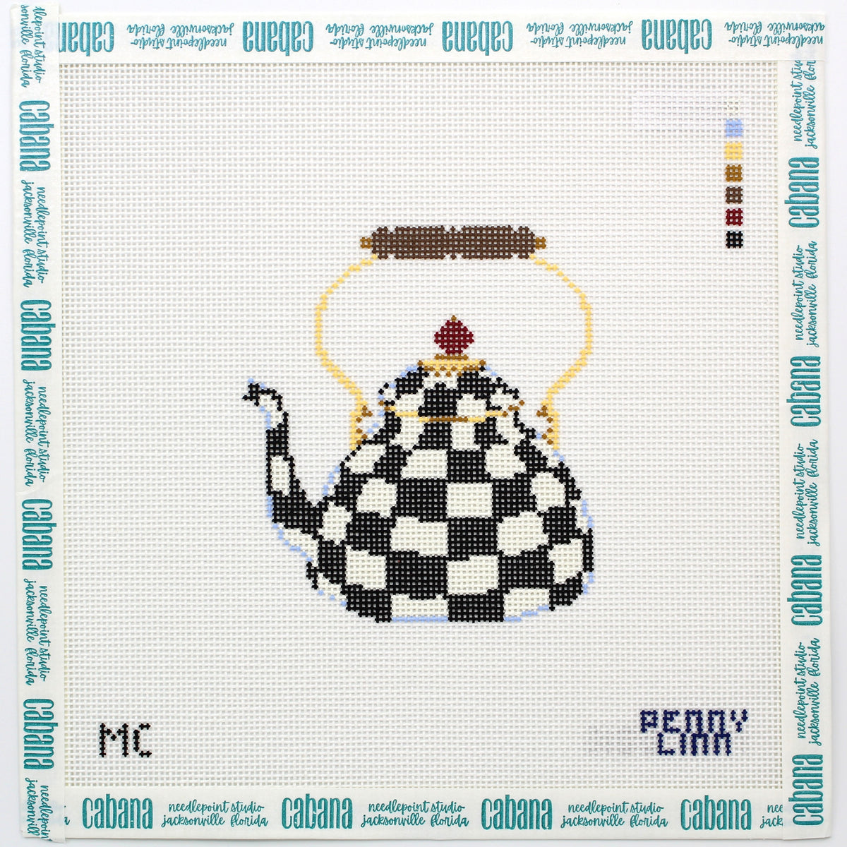 Mackenzie Childs Courtly Check Tea Kettle
