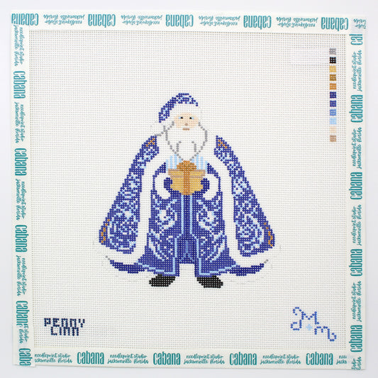Chinoiserie Santa - Blue
