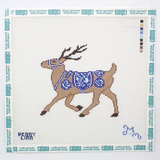 Chinoiserie Reindeer - Blue
