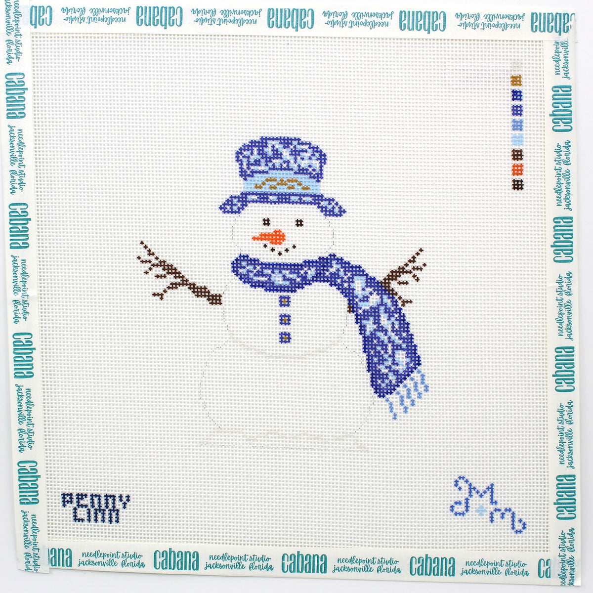 Chinoiserie Snowman - Blue