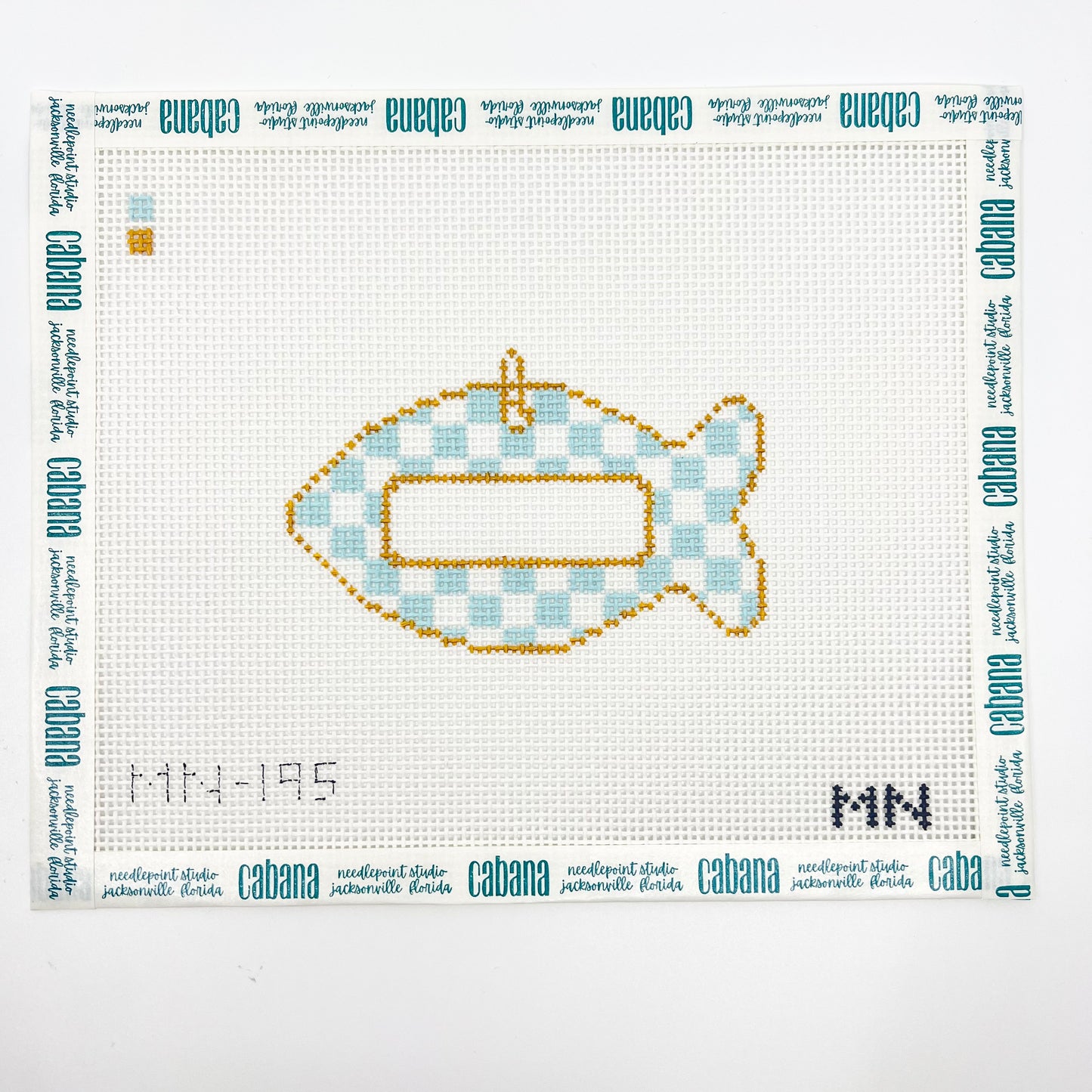 Blue Check Cat Tag