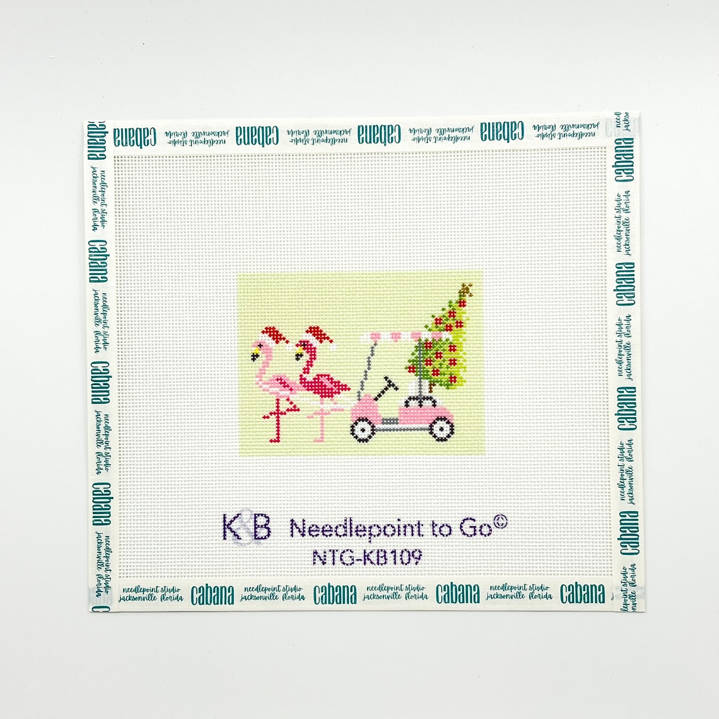 PB Christmas - Flamingo Golf Cart
