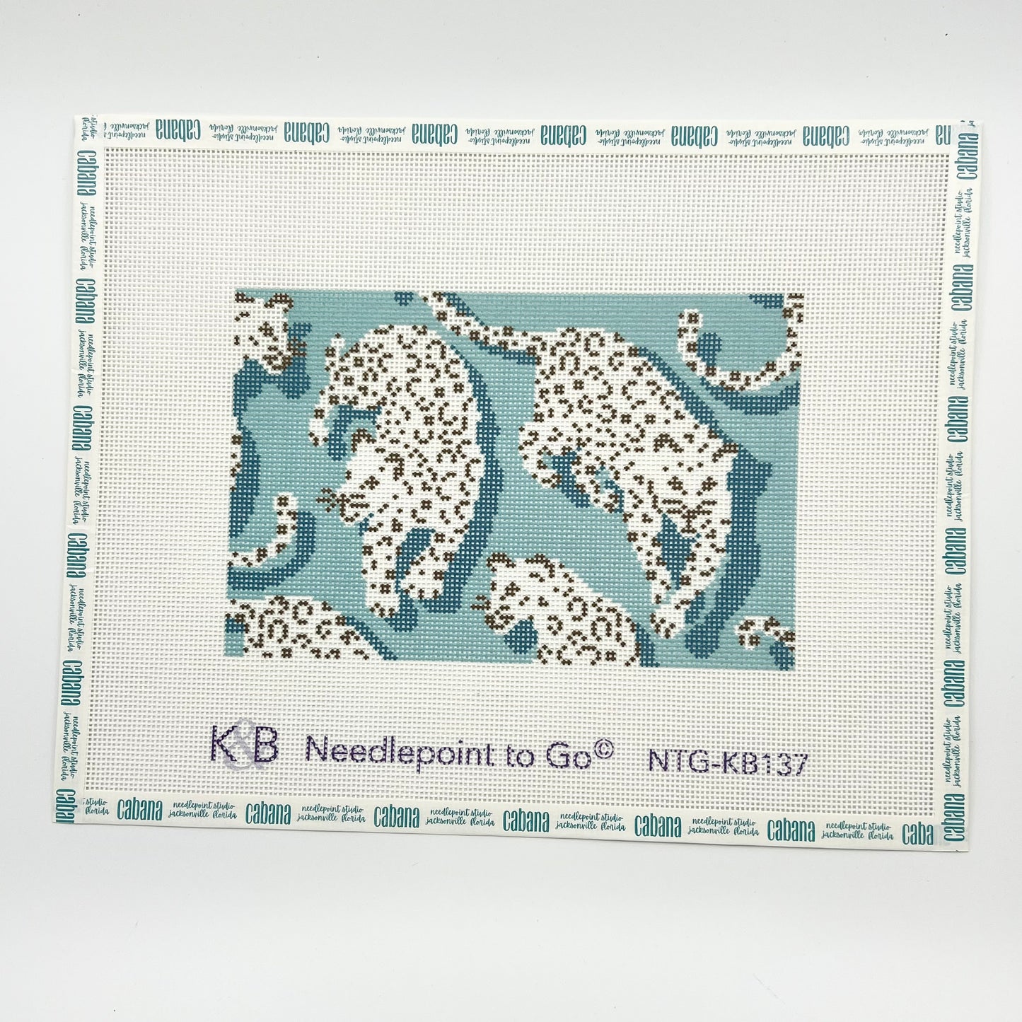 Leopard Clutch - Blue