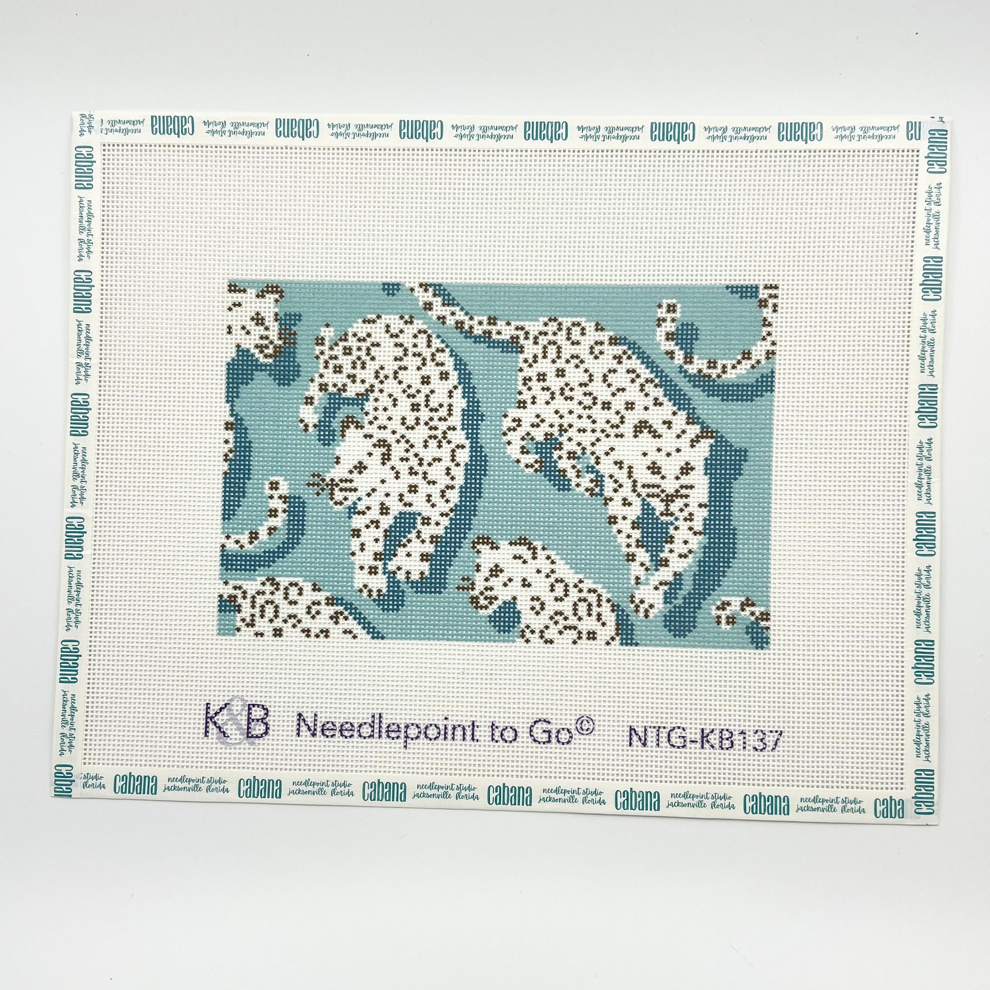 Leopard Clutch - Blue