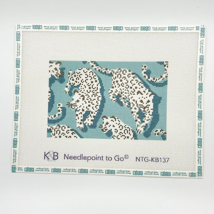 Leopard Clutch - Blue